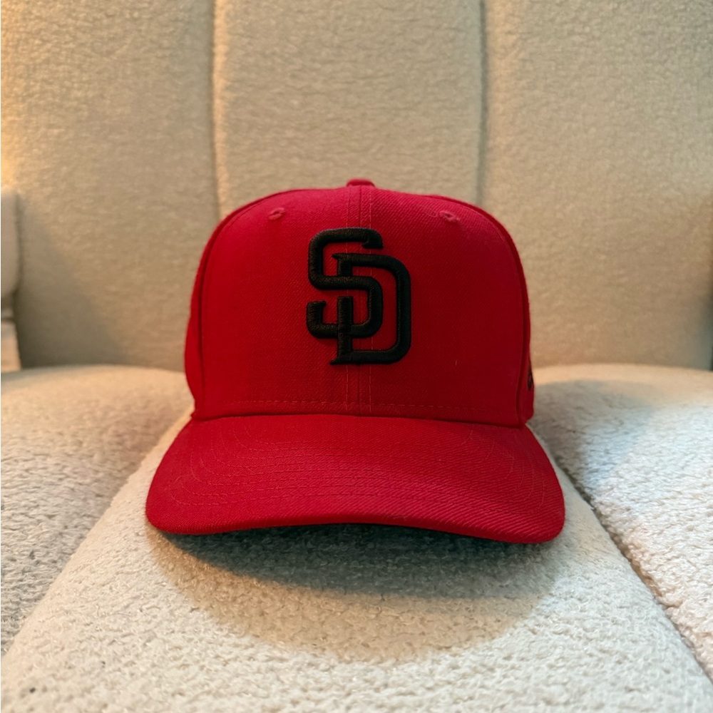 San Diego Padres Red w/ Black New Era 9Fifty (950) SnapBack Har